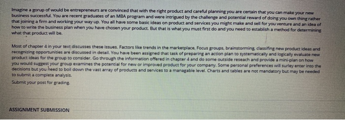 Imagine a gorup of would be entrepreneurs are