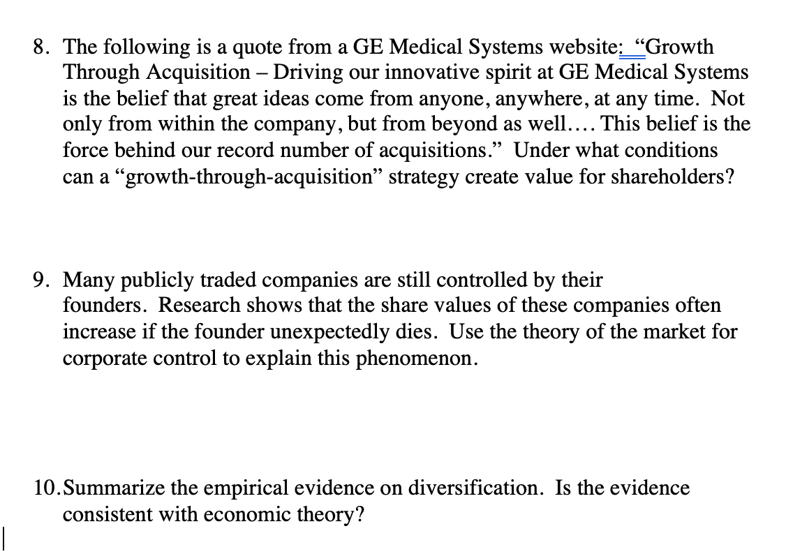 8. The following is a quote from a GE Medical