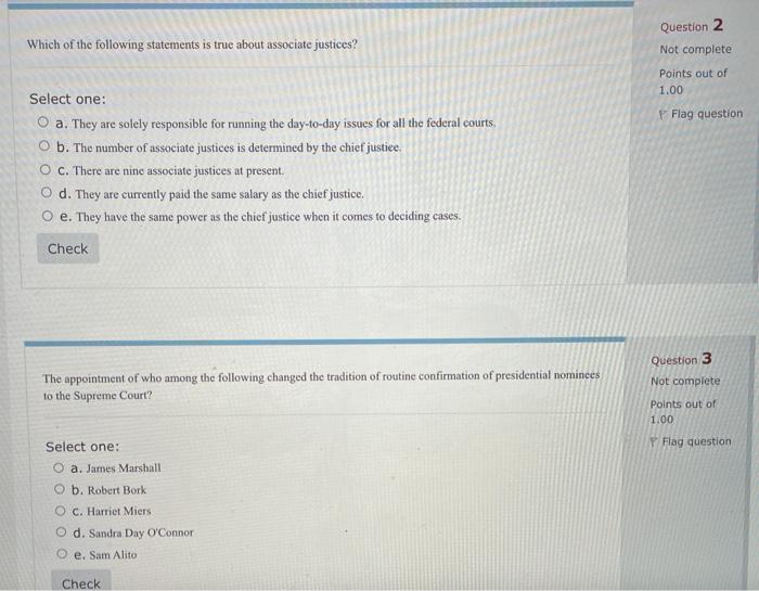 Question 2 Which of the following statements is