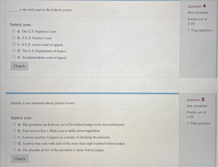 Question 2 Which of the following statements is