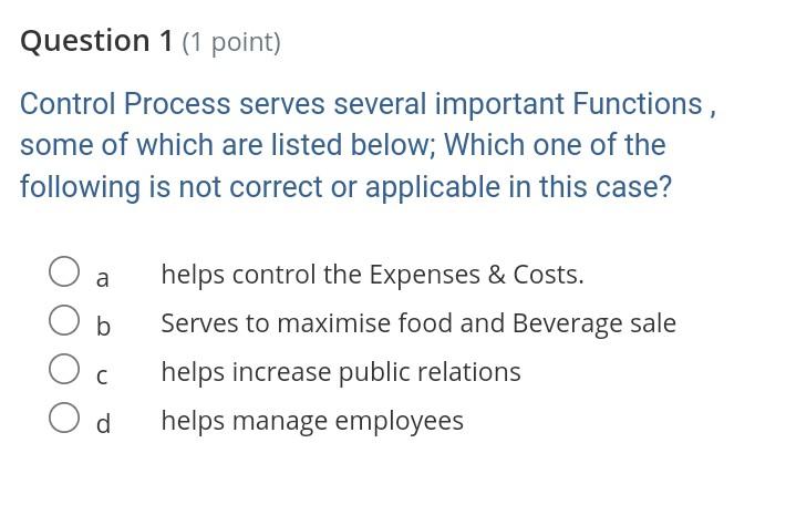 Question 10 (1 point) The pricing of an inventory