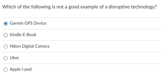 Which of the following is not a good example of a