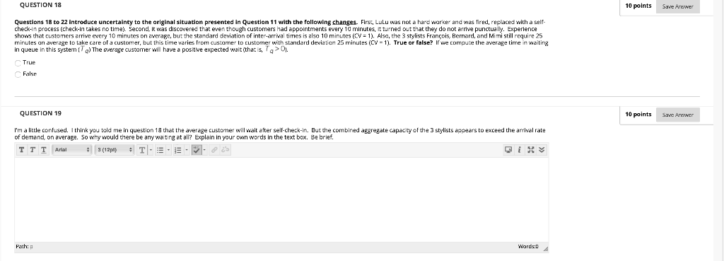 QUESTION 18 10 points Save trener Save Answer