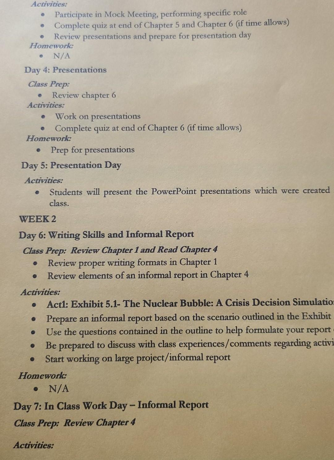 need informal reports about office yearly meeting