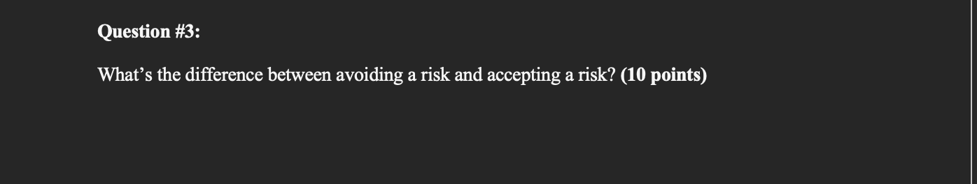 Question #3: What's the difference between