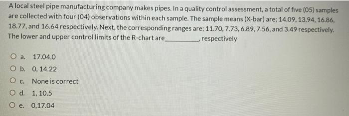 A local steel pipe manufacturing company makes