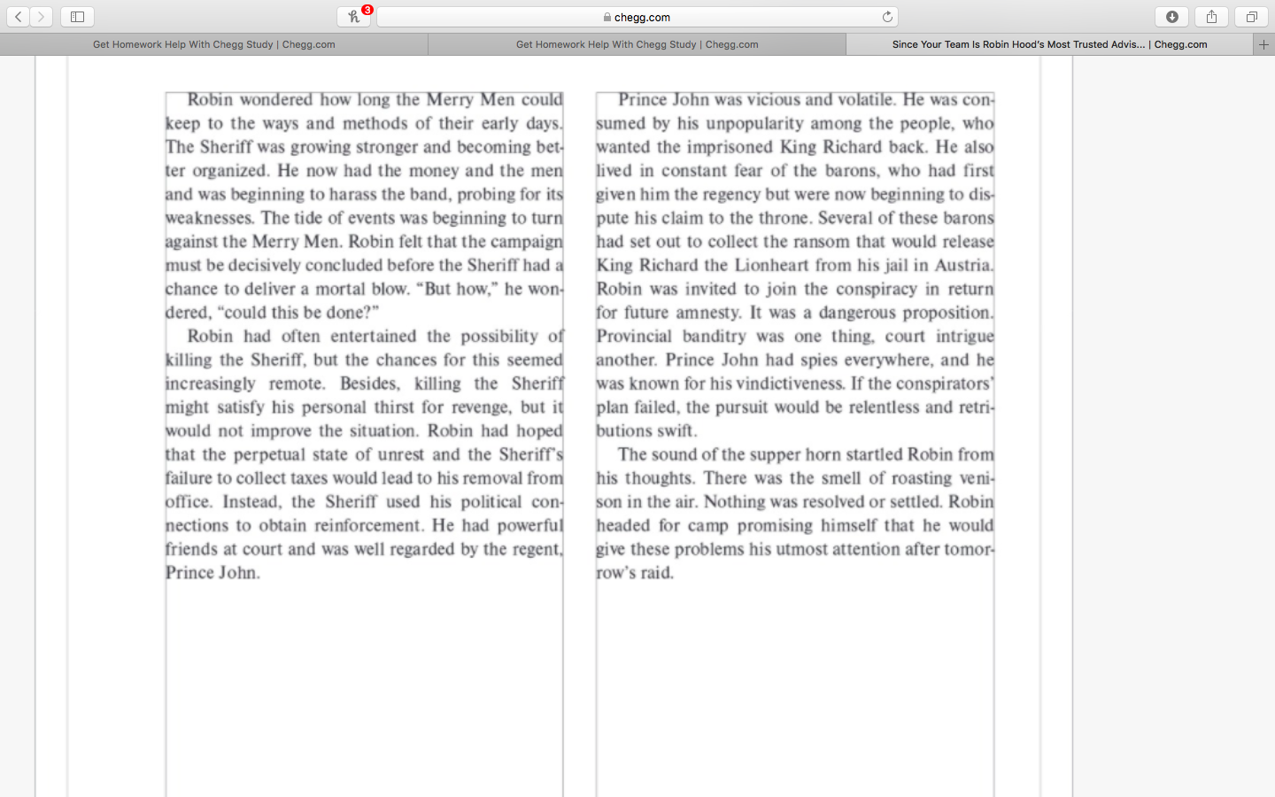 Since your team is Robin Hoods most trusted