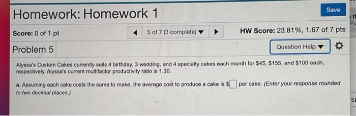 It PL Save Homework: Homework 1 Score: 0 of 1 pt