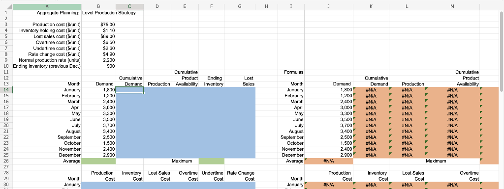 H I ] K M Formulas B D E F G 1 Aggregate