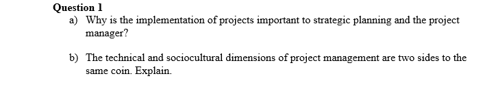 Question 1 a) Why is the implementation of