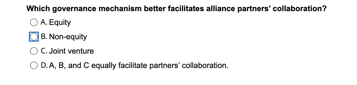 Which governance mechanism better facilitates