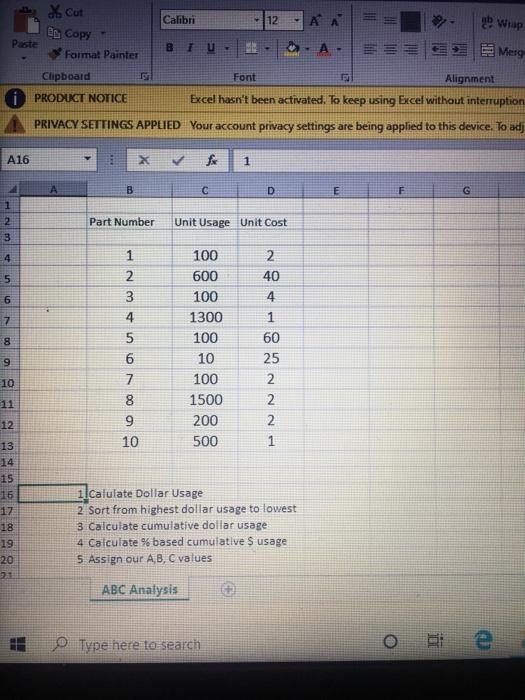 Calibri 12 ab Wap * Cut en Copy Format Painter