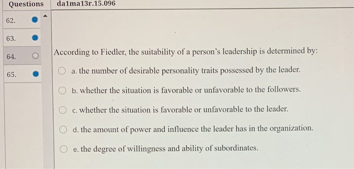 Questions daima 13r.15.096 62. 63. 64. According
