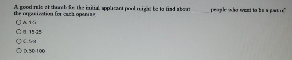 people who want to be a part of A good rule of