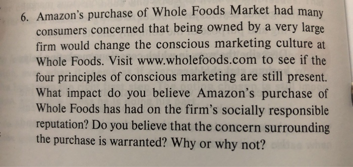 6. Amazon's purchase of Whole Foods Market had