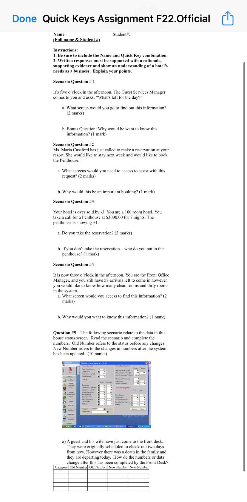 Done Quick Keys Assignment F22.Official b. Bonus
