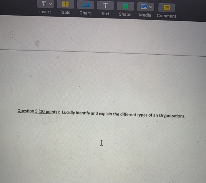 write out the answer plz T EET Insert Table Chart