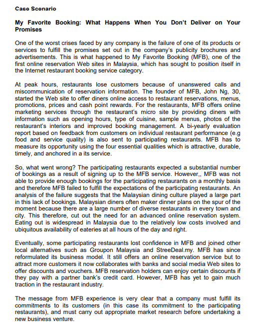 Case Scenario My Favorite Booking: What Happens