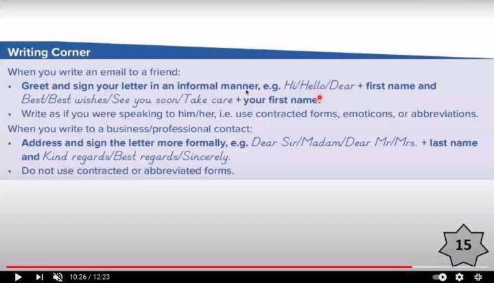 plz no handwriting Writing Corner When you write
