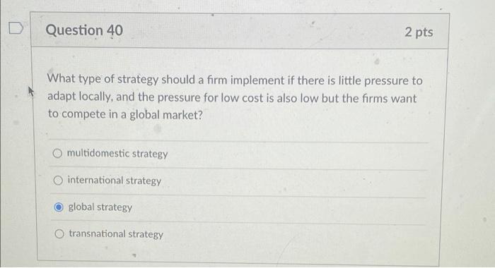 Question 37 2 pts When firms enter the