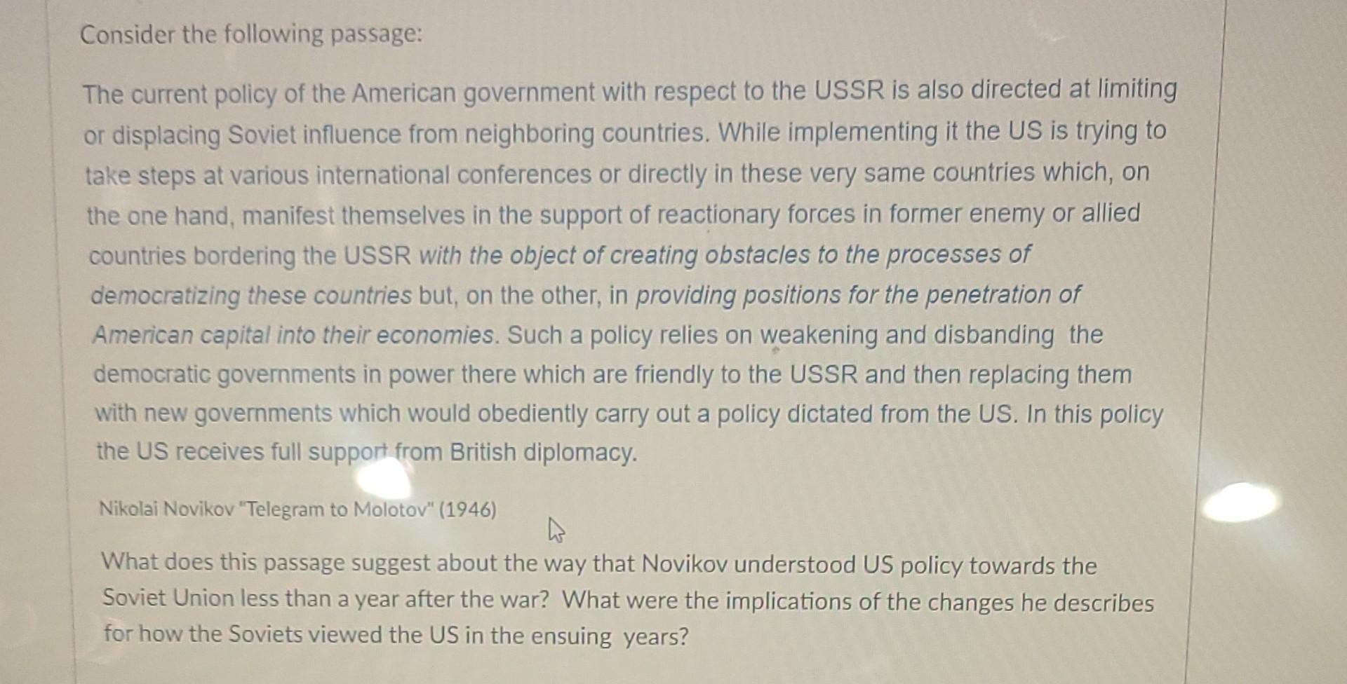 Consider the following passage: The current