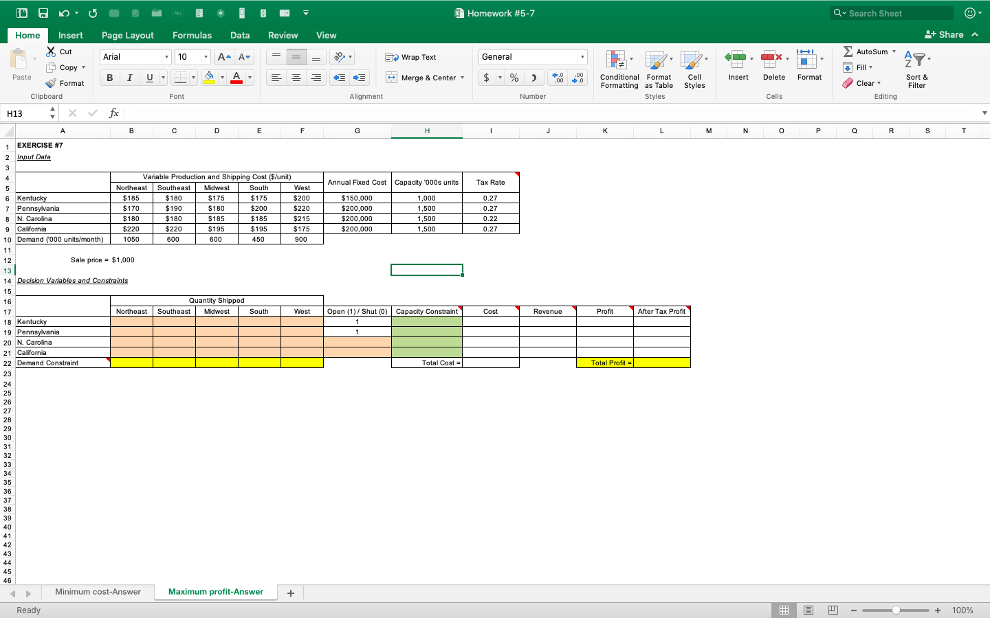 Please do and show formulas Sale price =$1,000