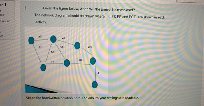 1. on 1 1 Tod Given the figure below, when will