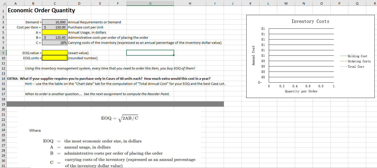 A B D E F G H - J L M N O P Q R 1 Economic Order