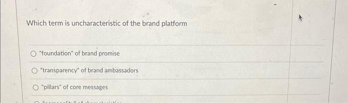 Which term is uncharacteristic of the brand