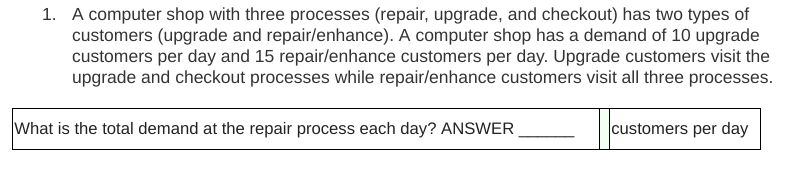 please show all work! 1. A computer shop with