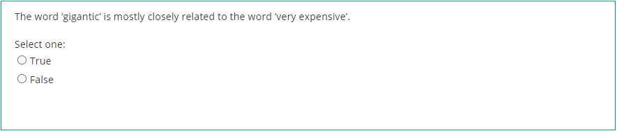 The word 'gigantic' is mostly closely related to