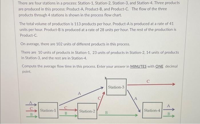 There are four stations in a process: Station-1,
