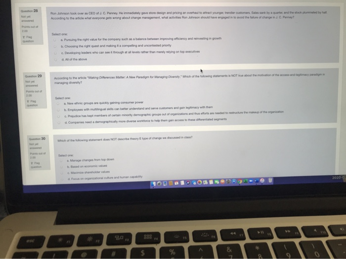 28 Ron Johnson took over as CEO of J.C. Penny Hee