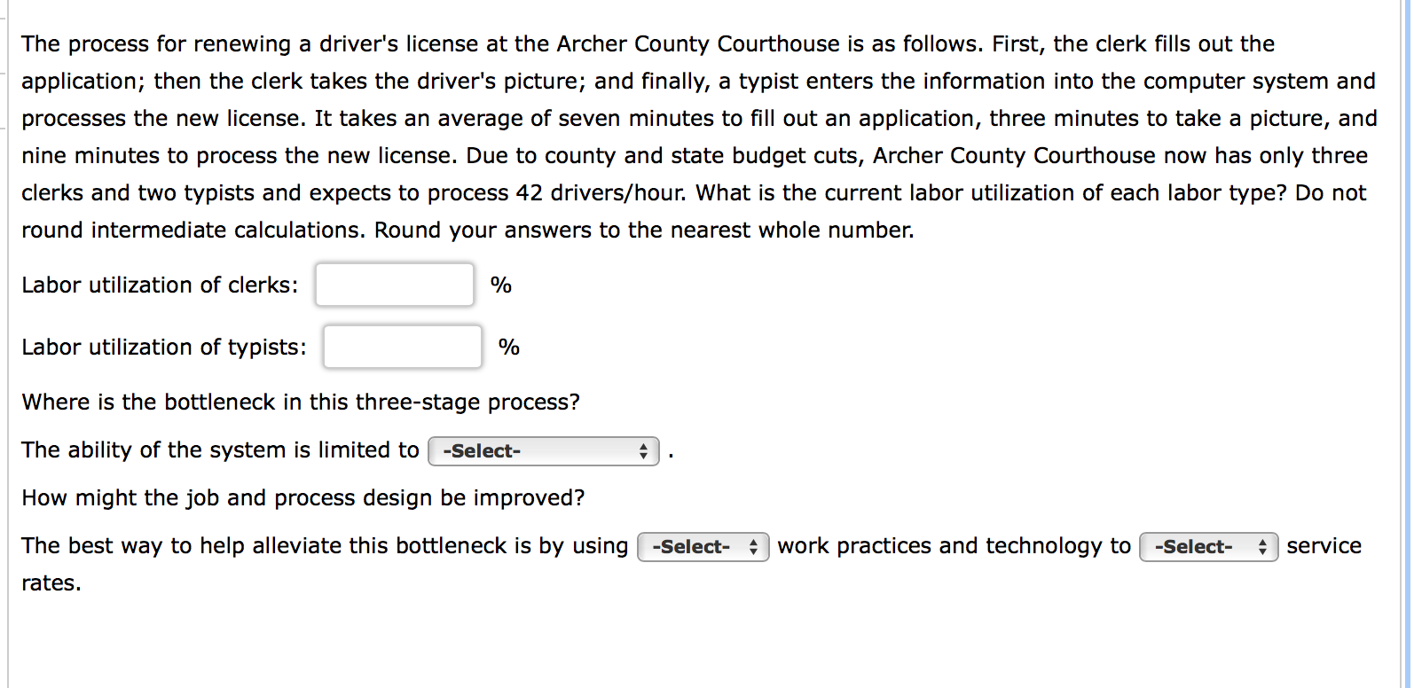 The process for renewing a driver's license at