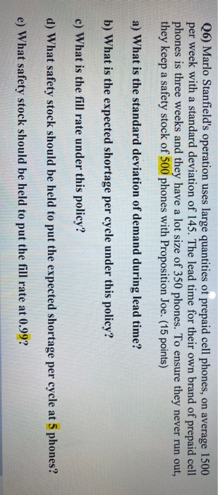 Q6) Marlo Stanfield's operation uses large