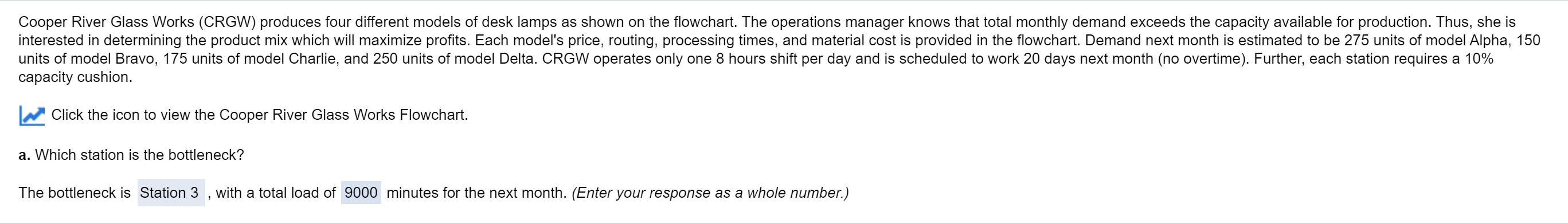 I already got the answer for A. Just need help on