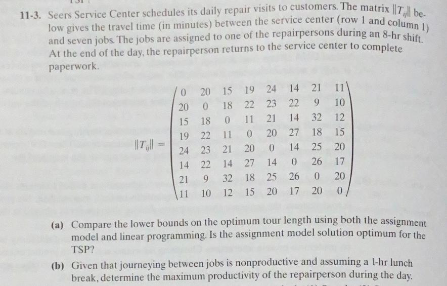 ***Please Use provided excel TSP solver, vice the