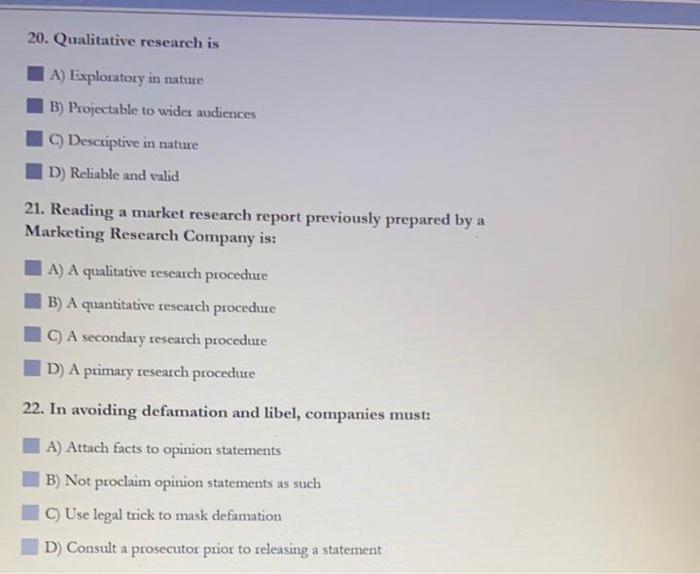 Please answer all 3 questions if possible 20.