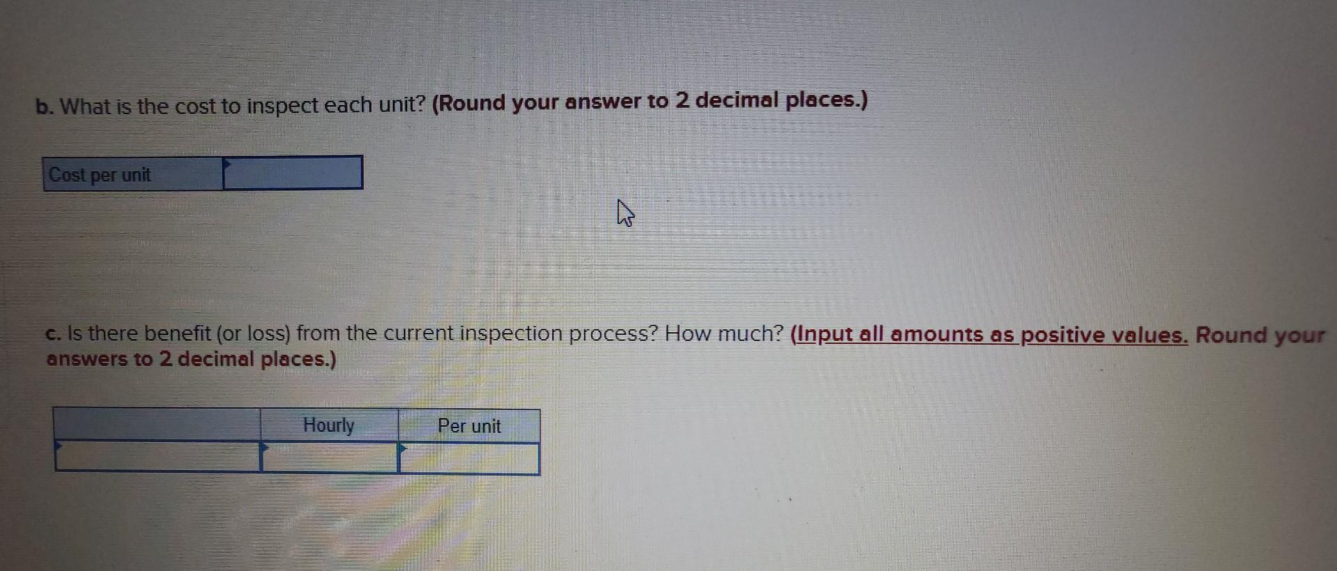 A company currently using an inspection process