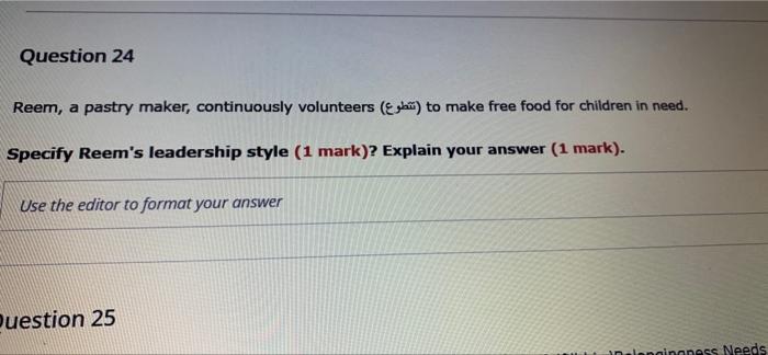 Question 24 Reem, a pastry maker, continuously