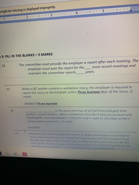 might be missing or displayed improperly. w 2 - 1