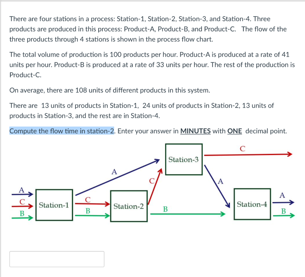 There are four stations in a process: Station-1,