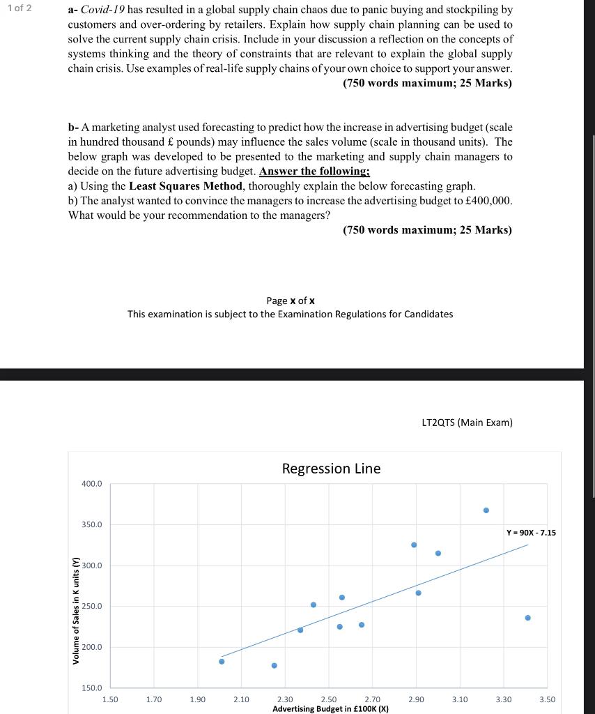 1 of 2 a-Covid-19 has resulted in a global supply