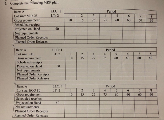 please show how to do each step 2. Complete the