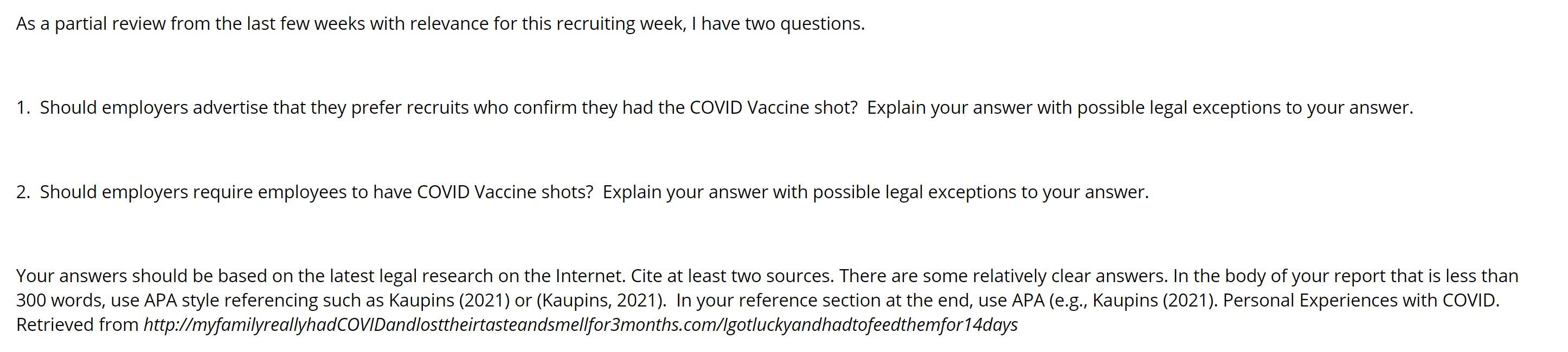 As a partial review from the last few weeks with