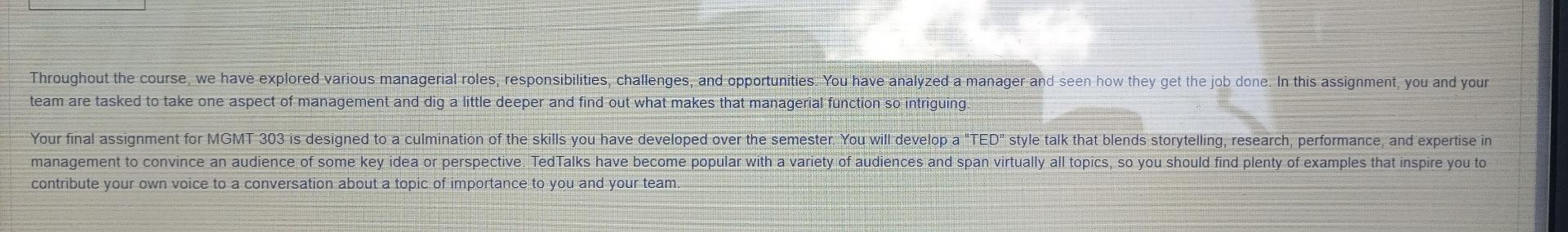 Throughout the course, we have explored various