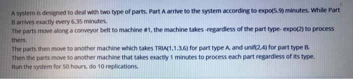 simulation / arena A system is designed to deal