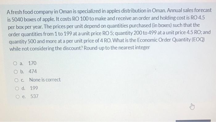 Afresh food company in Oman is specialized in