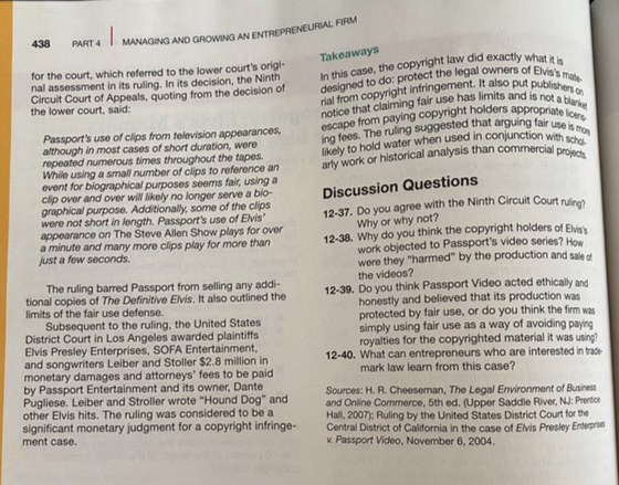 Please answer discussion question #12-40 12 CASE