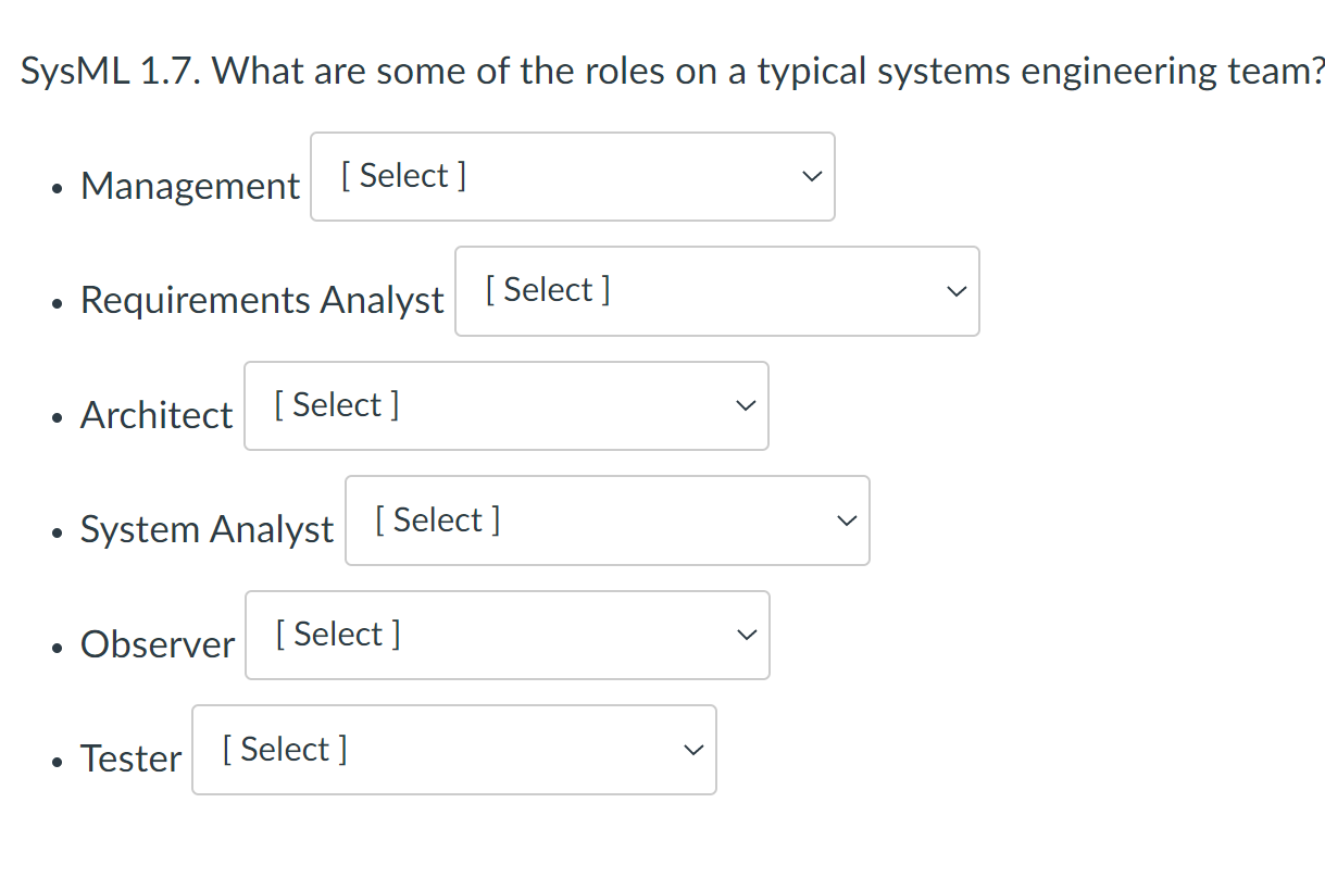 All are either true or false SysML 1.4. Who are